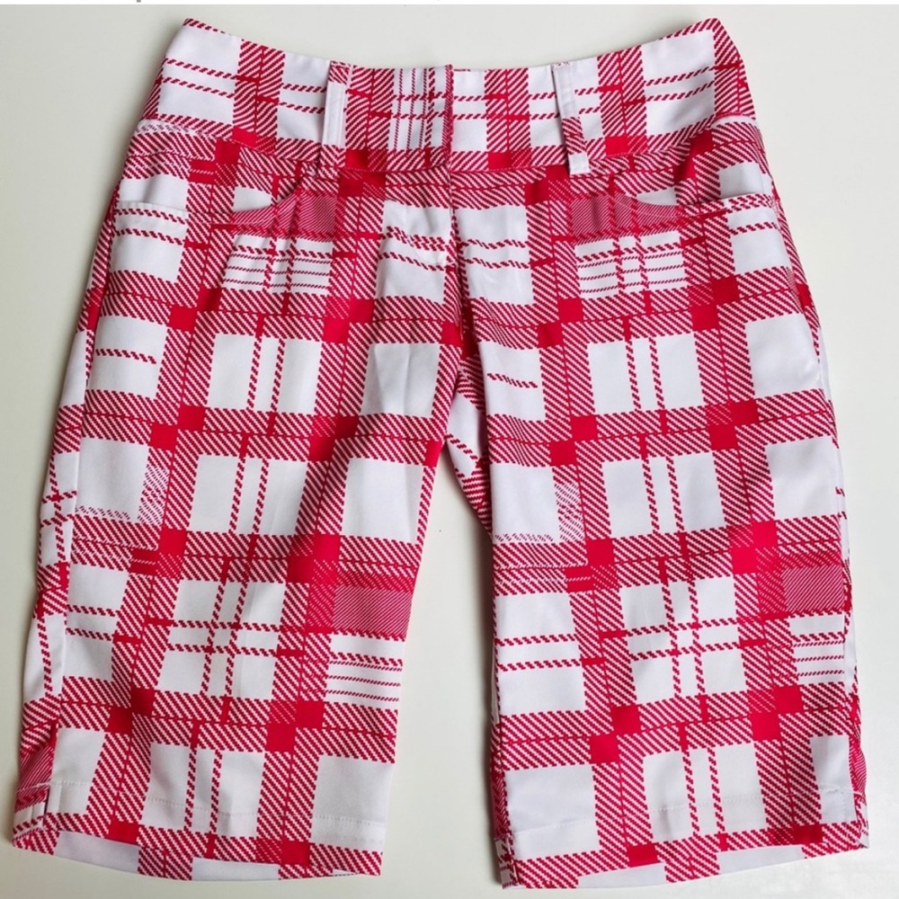 Plaid Adidas Climalite Bermuda Shorts